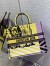 Dior Large Book Tote Bag In Yellow D-Jungle Pop Embroidery