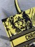 Dior Large Book Tote Bag In Yellow D-Jungle Pop Embroidery