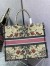 Dior Large Book Tote Bag In Multicolor Dior Flowers Embroidery