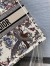 Dior Large Book Tote Bag In White Jardin d'Hiver Embroidery