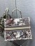 Dior Large Book Tote Bag In White Jardin d'Hiver Embroidery