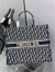 Dior Large Book Tote Bag In Blue Dior Oblique Embroidery