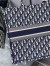 Dior Large Book Tote Bag In Blue Dior Oblique Embroidery