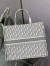 Dior Large Book Tote Bag In Grey Dior Oblique Embroidery