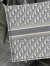 Dior Large Book Tote Bag In Grey Dior Oblique Embroidery