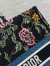 Dior Large Book Tote Bag In Black Dior Petites Fleurs Embroidery