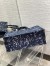 Dior Large Book Tote Bag In Blue Dior Roses Embroidery 