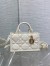 Dior Mini Book Tote Bag with Strap in White Macrocannage Calfskin