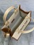 Dior Small Book Tote Bag with Strap in Beige Oblique Embroidered Raffia