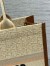 Dior Medium Book Tote Bag with Strap in Beige Oblique Embroidered Raffia