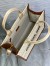 Dior Medium Book Tote Bag with Strap in Beige Oblique Embroidered Raffia