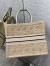Dior Large Book Tote Bag In Beige Cannage Shearling