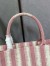 Dior Large Book Tote Bag In Pink Stripes Embroidery