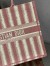 Dior Large Book Tote Bag In Pink Stripes Embroidery