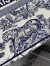 Dior Large Book Tote Bag In Blue Toile de Jouy Embroidery