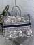 Dior Large Book Tote Bag In Blue Toile de Jouy Embroidery