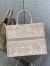 Dior Large Book Tote Bag In Pink Toile de Jouy Embroidery
