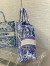 Dior Large Book Tote Bag In Blue Transparent Toile de Jouy Canvas