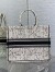 Dior Large Book Tote Bag In White Dior Zodiac Embroidery