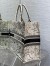 Dior Large Book Tote Bag In White Dior Zodiac Embroidery
