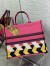 Dior Large Book Tote Bag In Toile de Jouy Zoom Pop Embroidery
