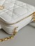 Dior Caro Box Bag with Chain in White Macrocannage Calfskin