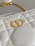 Dior Caro Box Bag with Chain in White Macrocannage Calfskin