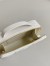 Dior Caro Box Bag with Chain in White Macrocannage Calfskin