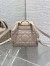 Dior Caro Small Backpack in Beige Macrocannage Lambskin