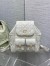 Dior Caro Medium Backpack in White Macrocannage Lambskin