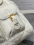 Dior Caro Medium Backpack in White Macrocannage Lambskin