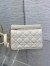 Dior Mini Jolie Top Handle Bag in White Cannage Calfskin
