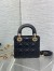 Dior Lady Dior Mini Bag with O-links in Black Cannage Lambskin