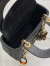 Dior Lady Dior Mini Bag with O-links in Black Cannage Lambskin