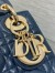 Dior Lady Dior Mini Bag with Chain in Navy Blue Cannage Lambskin
