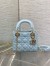 Dior Lady Dior Mini Bag with Chain in Pale Blue Cannage Lambskin