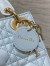 Dior Lady Dior Mini Bag with Chain in Pale Blue Cannage Lambskin