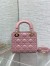 Dior Lady Dior Mini Bag with Chain in Pink Cannage Lambskin