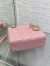 Dior Lady Dior Mini Bag with Chain in Pink Cannage Lambskin