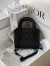 Dior Lady Dior Mini Chain Bag In Black Ultramatte Calfskin