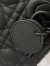 Dior Lady Dior Mini Chain Bag In Black Ultramatte Calfskin