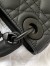 Dior Lady Dior Mini Chain Bag In Black Ultramatte Calfskin