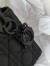 Dior Lady Dior Mini Chain Bag In Black Ultramatte Calfskin