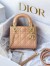 Dior Lady Dior Mini Chain Bag with Chain in Nude Patent Calfskin