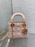 Dior Lady Dior Mini Bag with Chain in Pink Lambskin with Resin Charms 
