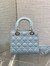 Dior Small Lady Dior My ABCDior Bag in Pale Blue Lambskin