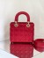 Dior Small Lady Dior My ABCDior Bag in Red Lambskin