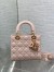 Dior Small Lady Dior Bag in Pink Lambskin with Resin Charms
