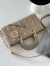 Dior Lady D-Joy Medium Bag In Sand Cannage Lambskin