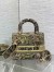 Dior Dioriviera Lady D-Lite Medium Bag in Raffia with Lime Toile de Jouy Sauvage Embroidery